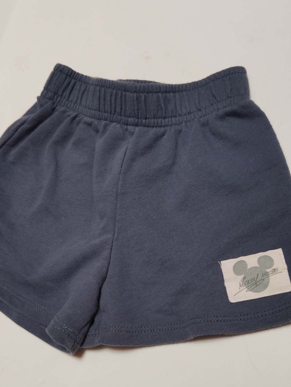 Girls' Navy Mickey Mouse Elastic-Waist Shorts